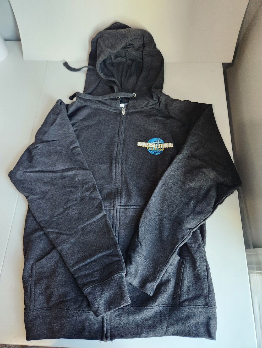 Universal Studios Orlando Florida Full Zip Hoodie Sweatshirt Gray Hooded Size M